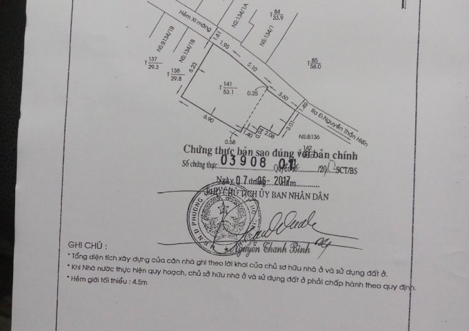 Chính chủ cần bán nhà đường Nguyễn Thần Hiến, Phường 18, Quận 4, Tp. Hồ Chí Minh