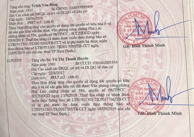 BÁN NHÀ TỔ 8 - PHƯỜNG LỘC HẠ - THÀNH PHỐ NAM ĐỊNH - NAM ĐỊNH