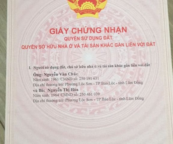 ĐẤT NỀN NHÀ PHỐ SỔ HỒNG THỔ CƯ BẢO LỘC PARK HILL TẠI LỘC TÂN, BẢO LÂM, LÂM ĐỒNG