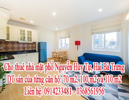 Cho thuê nhà mặt phố Nguyễn Huy Tự, Hai Bà Trưng, Hà Nội.