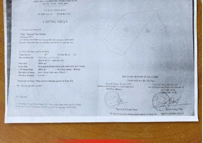 CHÍNH CHỦ BÁN 2 MẢNH ĐẤT XÃ VÂN HÒA, HUYỆN BA VÌ, HÀ NỘI