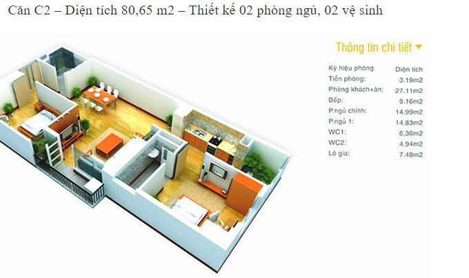 Do chuyển công tác gia đình tôi cần bán căn hộ 81 m2 tầng trung CC The Pride – La Khê, Hà Đông, 2PN+2WC