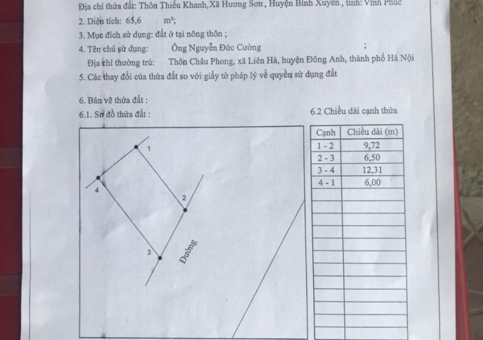 BÁN ĐẤT THỔ CƯ ĐƯỜNG RỘNG 12M GẦN KCN KHAI QUANG ( XE TẢI TRÁNH NHAU)