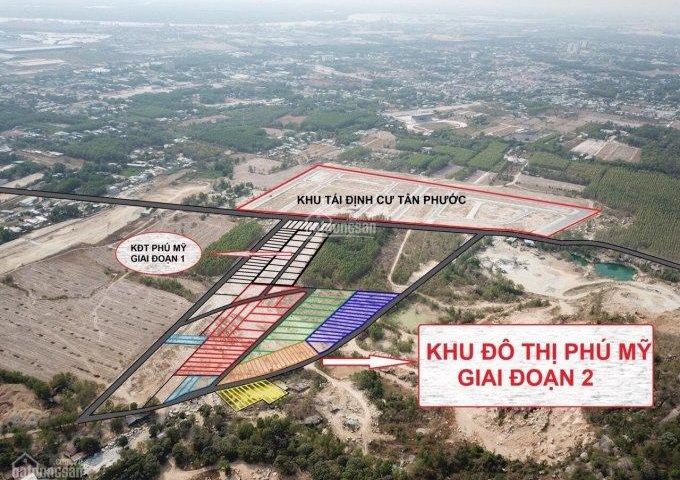 Bán đất thị xã Phú Mỹ, giá đầu tư F0, sổ hồng riêng, được vay đến 700 triệu