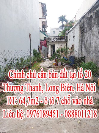 Chính chủ cần bán đất địa chỉ: tại tổ 20 Thượng Thanh, Long Biên, Hà Nội.
