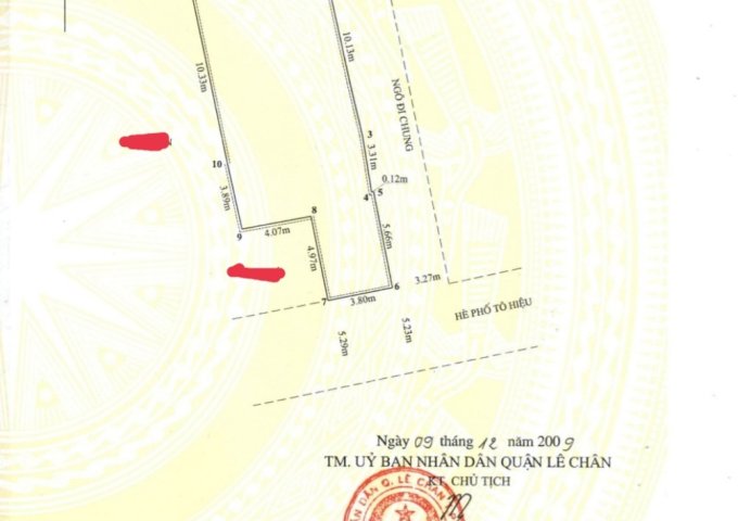 BÁN NHÀ ĐƯỜNG TÔ HIỆU, LÊ CHÂN, HẢI PHÒNG