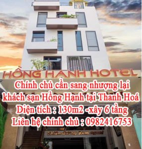 Chính chủ cần sang nhượng lại khách sạn Hồng Hạnh tại Thanh Hoá