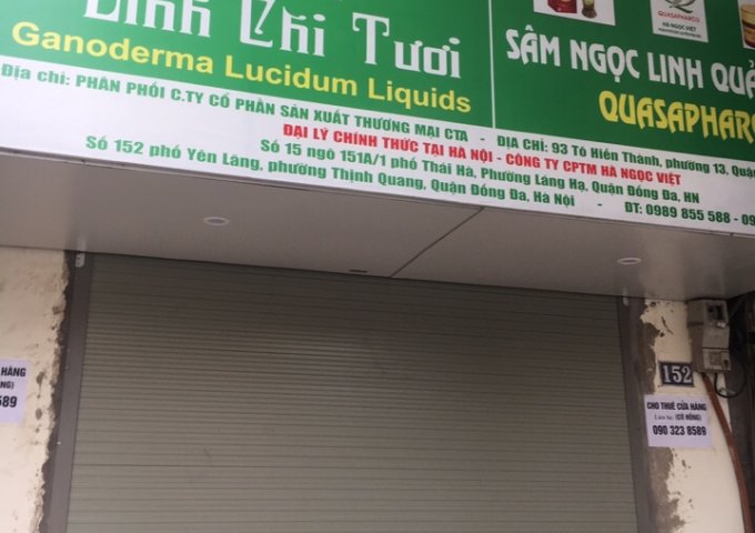 CẦN CHO THUÊ LẠI TẦNG 1 TẠI PHƯỜNG THỊNH QUANG - QUẬN ĐỐNG ĐA - TP. HÀ NỘI .