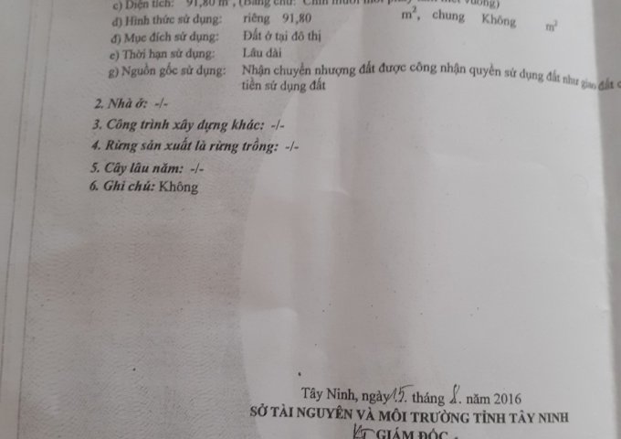 CHÍNH CHỦ CẦN BÁN NHÀ TẠI HẺM 1 ĐƯỜNG HOÀNG LÊ KHA, KHU PHỐ 7 - PHƯỜNG 3 - THÀNH PHỐ TÂY NINH - TỈNH TÂY NINH.