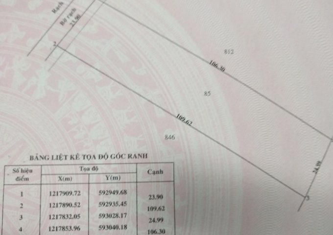 Cân bán 2633m2 đất đường sông Lu, Giáp Sông Sài Gòn, Xã Trung An, Củ Chi, TP. Hồ Chí Minh