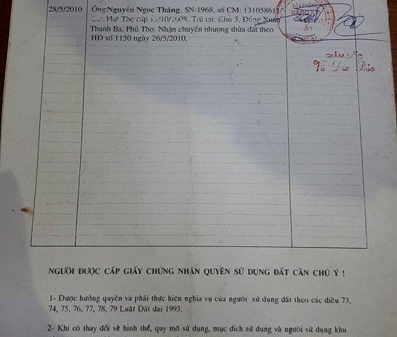 CHÍNH CHỦ CẦN BÁN LÔ ĐẤT MẶT ĐƯỜNG NHỰA TẠI XÃ TIẾN XUÂN - HUYỆN THẠCH THẤT - TP.HÀ NỘI .