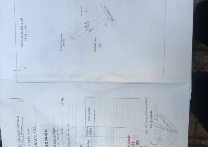 Xả lỗ giá sập sàn. Nhà và đất giá chỉ hơn 8tr/m2. Nhà và đất hẻm 1258/4A Nguyễn Trung Trực- An Hòa -  thị xã Rạch Gía - Kiên giang