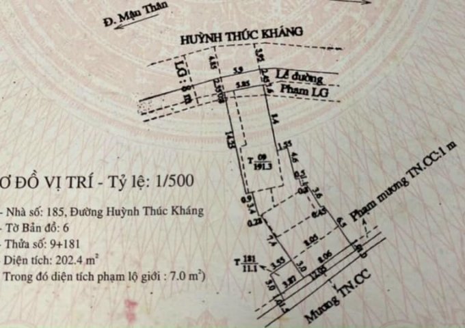 ✅ Bán nhà mặt tiền đường HUỲNH THÚC KHÁNG (chợ An Nghiệp)- 5.5 x 29 - Giá 11.7 tỷ 
