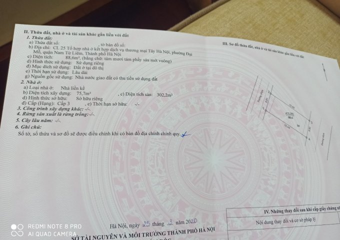 Bán nhà xây thô CL25 Tổ hợp nhà ở kết hợp dịch vụ thương mai Tây Hà Nội, Phương Đại Mỗ - Nam Từ Liêm - Hà Nội