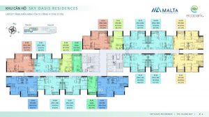 CẦN BÁN CĂN 2 PHÒNG NGỦ, 2 WC TẦNG TRUNG TÒA S1 SKY OASIS ECOPARK
