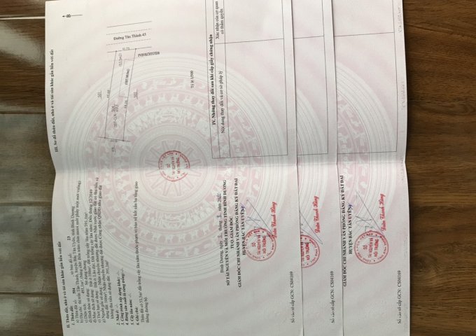 Chính Chủ Cần Bán Lô Đất ĐẸp Mặt Tiền Đường Thị trấn Tân Thành, huyện Bắc Tân Uyên, tỉnh Bình Dương.