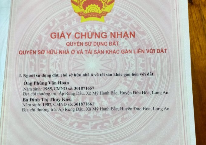 CHÍNH CHỦ CẦN BÁN 3 LÔ ĐẤT GIÁ CÔNG NHÂN CHO ANH EM MUA Ở, ĐẦU TƯ CHỈ VỚI 250TRIỆU /LÔ TẠI ẤP RỘC A, THẠNH ĐỨC , GÒ DẦU, TÂY NINH