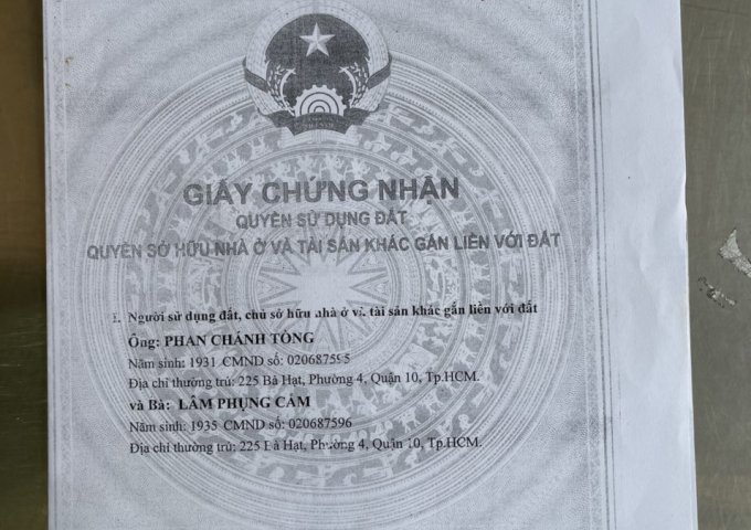 CHÍNH CHỦ BÁN NHÀ 5 TẦNG ĐƯỜNG BÀ HẠT
