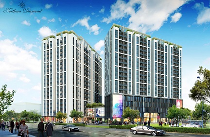Bán căn hộ tầng 12, căn 3PN, 2Wc chung cư Northern Diamond, quận Long Biên.