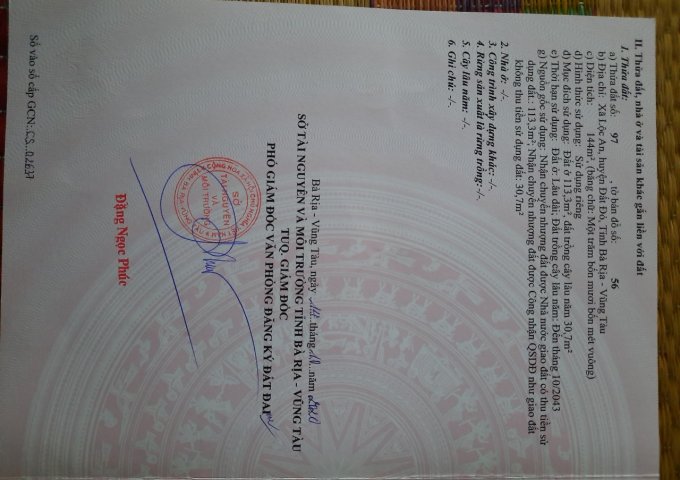 CHÍNH CHỦ CẦN BÁN 4 LÔ ĐẤT Ở VŨNG TÀU, ĐẤT THỔ CƯ