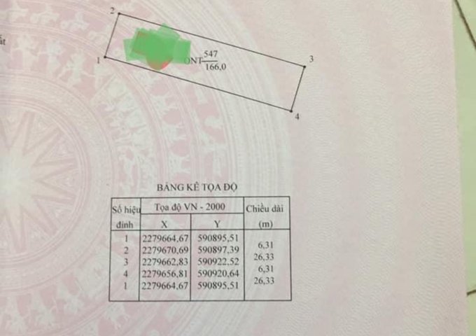 Cần tiền bán lô đất mặt tiền đường Quốc Lộ 38 cũ - Kim Bảng  -Hà Nam