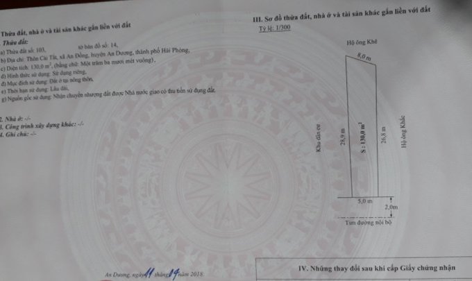 Cần tiền bán đất giá rẻ, không tìm đâu ra giá đó ở đường Cái Tắt chỉ có 17tr/m2, bìa đỏ chính chủ, đường rộng 5m, ô tô đỗ cửa