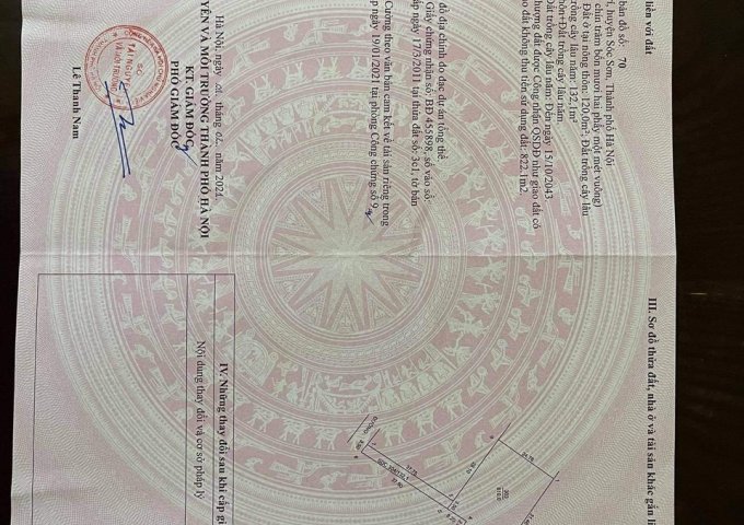 Cần Bán Mảnh Đất Đẹp Tại Thôn Thái Lai - Xã minh Trí - Huyện Sóc Sơn - Tp Hà Nội  .