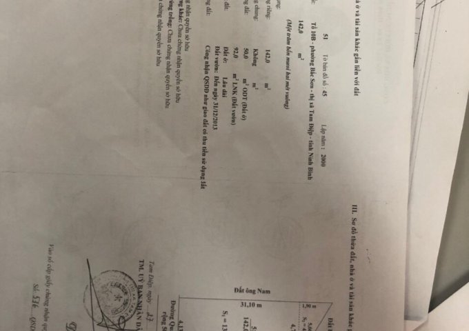 Chính Chủ Cần Bán Căn Nhà Mặt Tiền Đường 1A - P. Bắc Sơn - Thành Phố Tam Điệp - Tỉnh Ninh Bình .