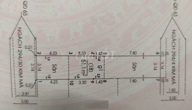 CẦN BÁN 51M2 ĐẤT NGÕ 294/30 KIM MÃ, BA ĐÌNH, HÀ NỘI