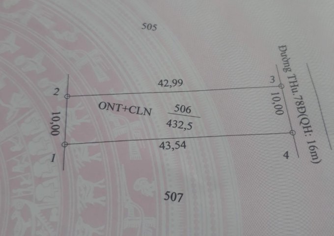 Chính chủ cần bán gấp đất vị trí đẹp ấp tân đông xã Tân hưng, huyện Tân Châu , Tây Ninh