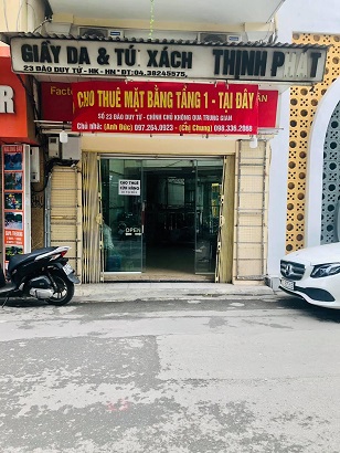 Cho thuê cửa hàng mặt phố Đào Duy Từ, Hoàn Kiếm, Hà Nội.