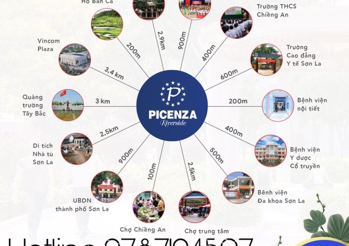 Mở bán đợt 1 dự án Picenza Riverside hot nhất Sơn La - giá chỉ từ 20tr/m2