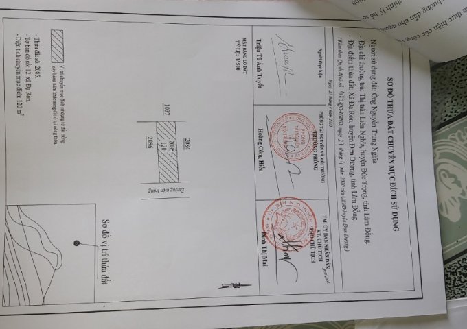 GẤP! BÁN ĐẤT 6M × 20M GẦN HỒ ĐẠ RÒN 100% THỔ CƯ - XÃ ĐẠ RÒN, ĐƠN DƯƠNG, LÂM ĐỒNG. LHCC: 0982938009