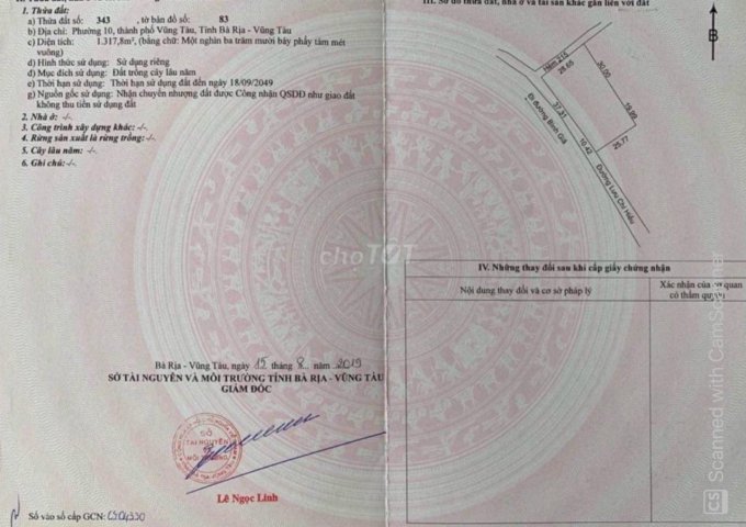 Bán đất mặt tiền Lưu Chí Hiếu Bà Rịa Vũng Tàu