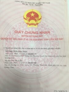 Chính chủ cần bán đất tại Khối Trảng Sỏi, Phường Thanh Hà, Tp Hội An, Quảng Nam.
