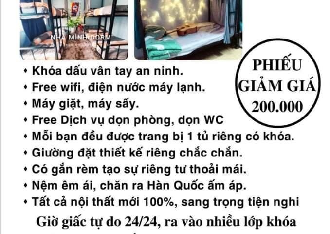 Phòng trọ KTX cao cấp ( Ở GHÉP)  giá chỉ 1tr5/người