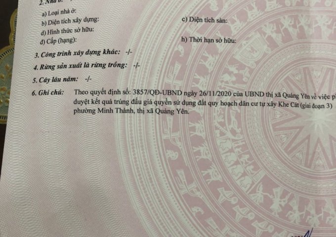 Chính chủ cần bán: Đất nền dân cư Khe Cát