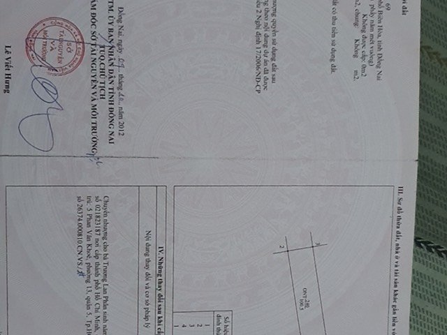 GIA ĐÌNH ĐANG CẦN TIỀN ĐỂ MUA NHÀ NÊN CẦN BÁN LÔ ĐẤT ĐỐI DIỆN CHỢ TAM PHƯỚC, TP BIÊN HÒA , ĐỒNG NAI.