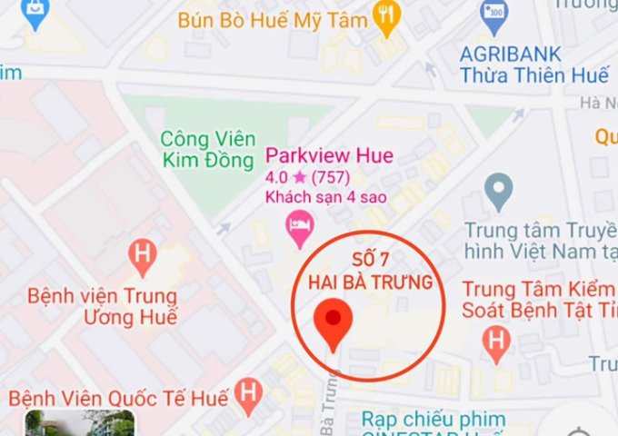 Chính Chủ Cần Cho Thuê Mặt Bằng Số 07 Hai bà Trưng - Phía Nam Thành Phố Huế  ..