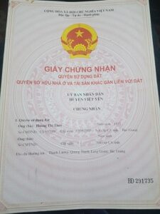 Chính chủ cần bán 2 lô đất liền kề tại Thôn 7 – Xã Tăng Tiến – Huyện Việt Yên – Tỉnh Bắc Giang.