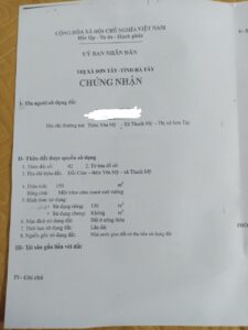 Chính chủ cần chuyển nhượng đất tại Đồi Củm ,thôn Yên Mỹ ,xã Thanh Mỹ, Sơn Tây, Hà Nội