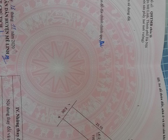 CHÍNH CHỦ MỞ BÁN LÔ ĐẤT ĐẤU GIÁ TẠI THỊ TRẤN CHI ĐÔNG, HUYỆN MÊ LINH, HÀ NỘI