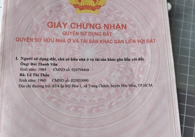 BÁN LÔ ĐẤT DIỆN TÍCH 4348M2 VUÔNG VỨC GẦN QL 22 TÂN THỚI NHÌ - HÓC MÔN