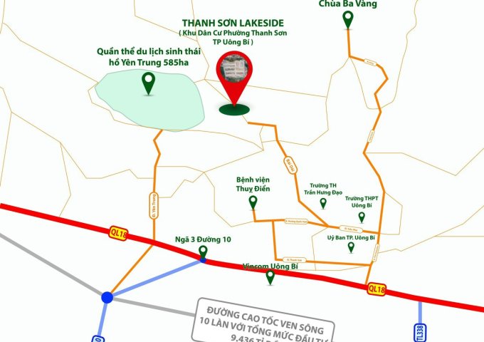MỞ BÁN  DỰ ÁN ĐẤT NỀN PHƯỜNG THANH SƠN - THANH SƠN LAKESIDE UÔNG BÍ GIÁ CHỈ 800TR/1 LÔ