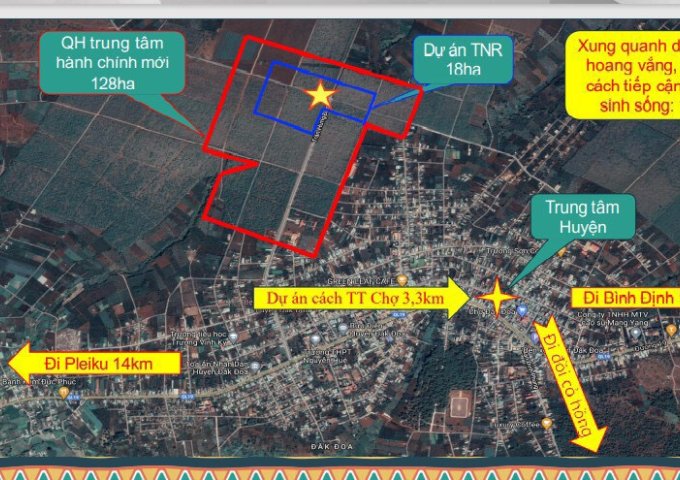 Đất nền Khu hành chính mới H.Đak Đoa, quy hoạch đồng bộ, sổ hồng riêng LH 0355 541 445 