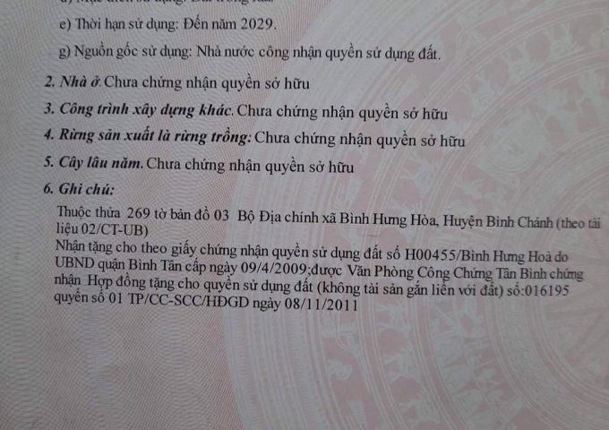 BÁN GẤP LÔ ĐẤT ( 4M X 20M ) VỊ TRÍ ĐẸP GẦN EON TÂN PHÚ. HỂM 123. PHƯỜNG BÌNH HƯNG HÒA, BÌNH TÂN, TPHCM