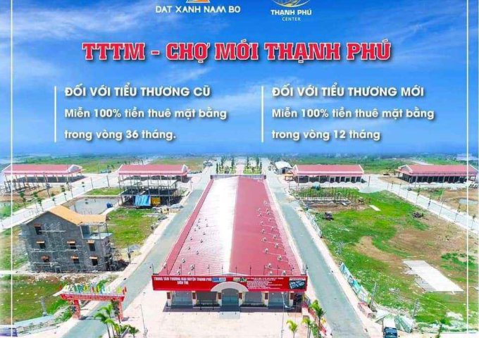 Bán đất nền dự án tại Dự án Thạnh Phú Center, Thạnh Phú, Bến Tre diện tích 120m2  giá 13000000 Triệu/m²