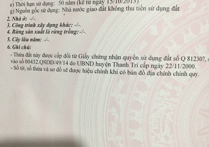 CẦN BÁN GẤP 388M2 ĐẤT 50 NĂM CÓ SỔ ĐỎ CHÍNH CHỦ TẠI YÊN MĨ - THANH TRÌ
