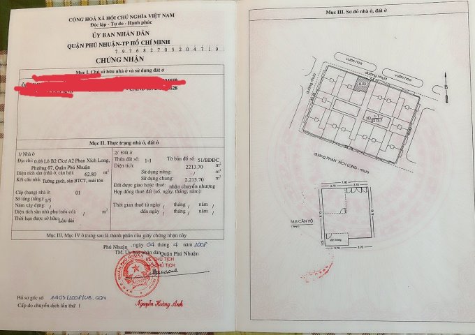 Cơ Hội Tốt Để Sở Hữu Căn Nhà Đẹp Tại Chung Cư A2 - Phan Xích Long - P.7 - Q.Phú Nhuận .