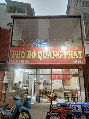 Nhượng quán phở 44 phố Tân Mai, Hoàng Mai, Hà Nội.